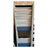 Plastic Storage Shelf w/ Drawers and accessories