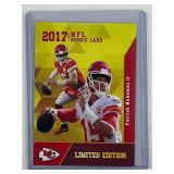 Patrick Mahomes 2017 Rookie Gems Gold rookie card
