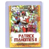 Patrick Mahomes 2017 Rookie Gems Gold rookie card