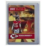 Patrick Mahomes 2017 Rookie Gems NFL Gold rookie