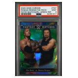 2020 ROMAN REIGNS/THE ROCK TOPPS PSA 9 / W AUTH