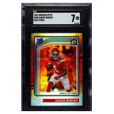 Xavier Worthy 2024 Donruss Pink Prizm Rookie SGC 7