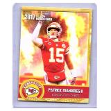 Patrick Mahomes 2017 Rookie Gems Gold rookie card