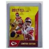 Patrick Mahomes 2017 Rookie Gems Gold rookie card