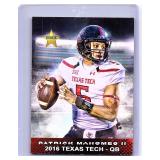 Patrick Mahomes 2016 Texas Tech rookie card