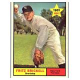 ROOKIE CARD 1961 TOPPS FRITZ BRICKELL