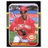 ROOKIE CARD 1987 DONRUSS HOF BARRY LARKIN
