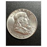 1959 Franklin Silver Half Dollar Coin