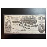 1862 $1 One Dollar Confederate States of America R