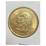 1999-D Gold plated Quarter New Jersey