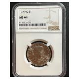 1979-S Susan B. Anthony Dollar NGC MS64