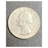 1986 D Washington Quarter