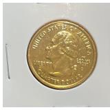 2001 Gold Plated Vermont Quarter