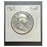 1963 Silver Ben Franklin Half Dollar Proof