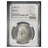 1880-S Morgan Silver Dollar $ MS67 NGC
