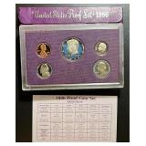 Lot (5) 1986 coins Proof Coin Set Uncirculated