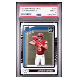 JAYDEN DANIELS 2024 PANINI DONRUSS OPTIC PSA 8