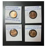 Lot (4) Uncirculated Lincoln Cent