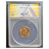1957-D Lincoln Wheat Cent MS64 RB ANACS