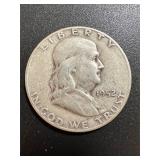 1952-S Franklin Silver Half Dollar