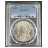 1889 Morgan Silver Dollar PCGS Ms63