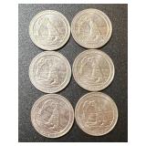 Lot (6) Utah State Quarters