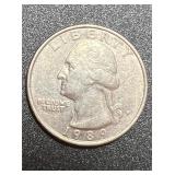 1989 P Washington Quarter