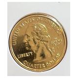 2001 Gold Plated North Carolina Quarter