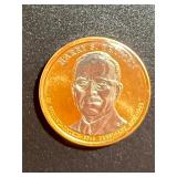 Harry S Truman Detailed Dual Color Coin Collector