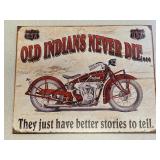 Indian Motorcycle Tin Sign (15.5in x 12in)
