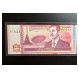 2002 Iraq 10,000 Dinar Note Saddam Issue Random se