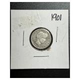 1901 Barber Silver Dime