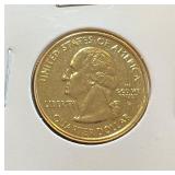 2001 Gold Plated Rhode Island Quarter