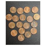 Lot (18) 1990s Pennies