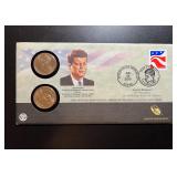 Lot (2) coins 2015 First Day Mint Kennedy One dol