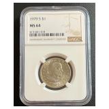 1979(S) NGC MS 64 Susan B Anthony Dollar Coin