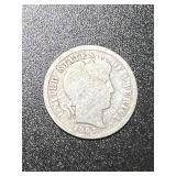 1907 Barber Liberty Head Silver Dime