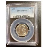 1958 25C PCGS MS65