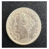 Rare 1883 Liberty V Nickel 5  Cents