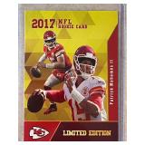 Patrick Mahomes 2017 Rookie Gems Gold rookie card