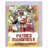 Patrick Mahomes 2017 Rookie Gems Gold rookie card