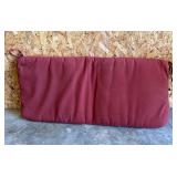 Sunbrella Burgundy Bench Cushion 3 ft