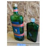 Lot (2) Vintage Alcohol bottles (contains liquid)