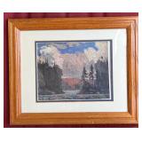Rare Vintage Painting Framed Print 16 x 13