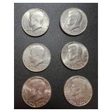 Lot, (6) Kennedy Half Dollars