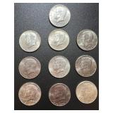 Lot, (10) Kennedy Half Dollars