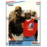 1988 FLEER HOF GWYNN/RAINES CARD