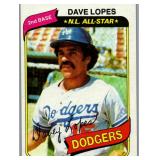 1980 TOPPS DAVEY LOPES CARD