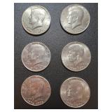 Lot, (6) Kennedy Half Dollars