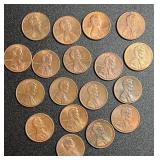 Lot (18) 1990s Pennies